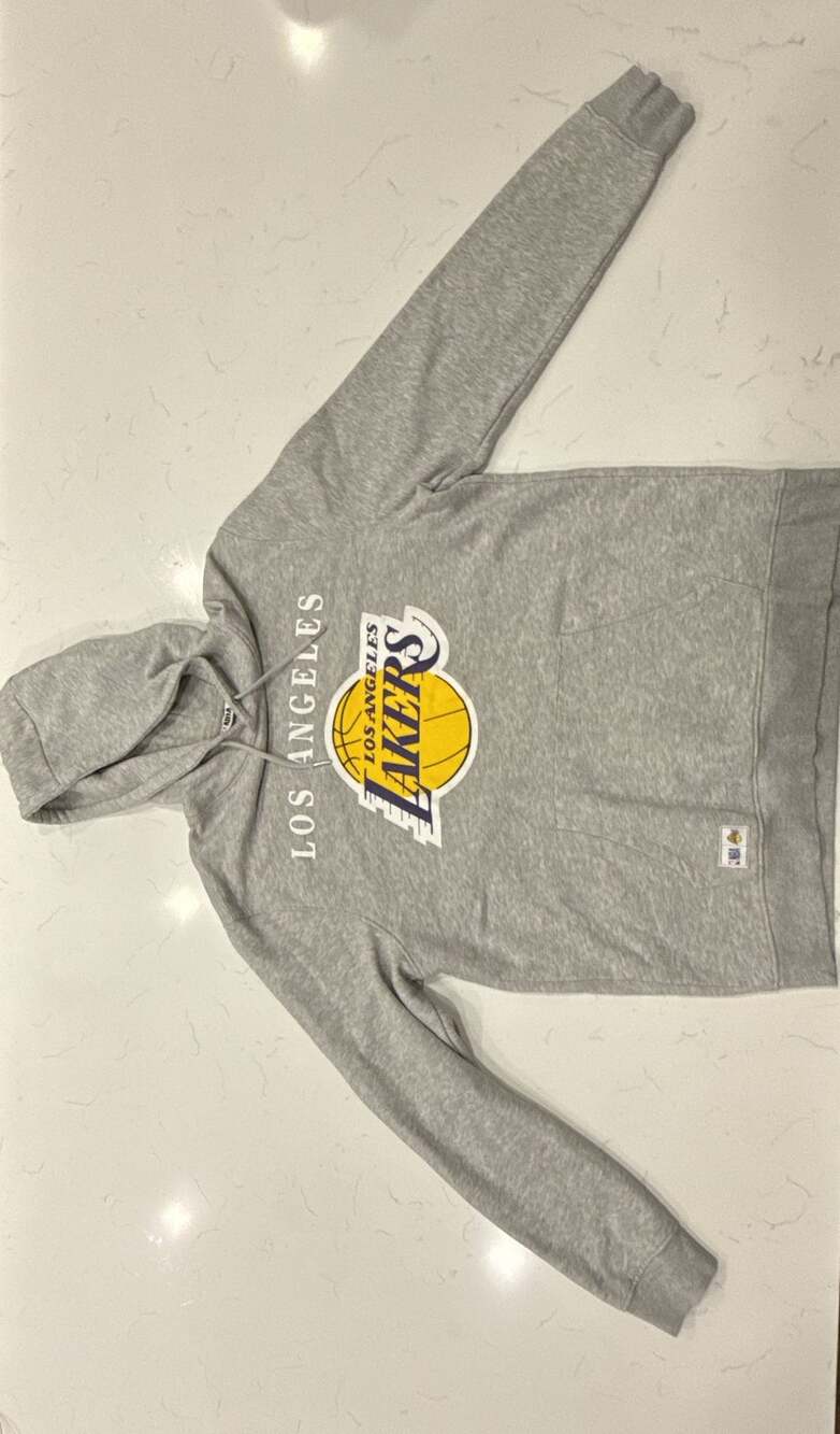 NBA Los Angeles Lakers Heather Gray Pullover Hoodie Sweatshirt 2XL